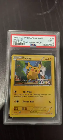 Pokemon TCG Pikachu Build-A-Bear Workshop Promo 20/108 Promo (PSA GRADE: 9) - Image 1