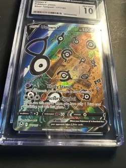 2022 Pokemon Silver Tempest Unown V Alternate Full Art 177/195 CGC 10 Gem Mint - Image 5