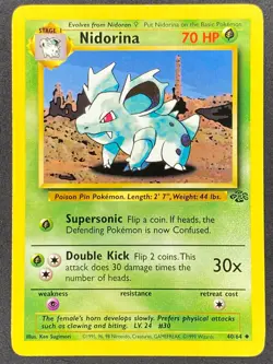 Pokemon Nidorina 40/64 JU Jungle Unlimited LP/NM - Image 1
