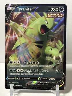 Tyranitar V - SWSH109 - Pokemon Promo Sword & Shield Ultra Rare Holo Card NM - Image 1