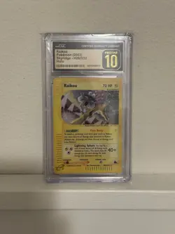 CGC Pristine 10 Pokemon Skyridge Rakiou H26 Holo - Image 3