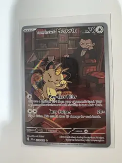 Team Rockets Meowth Destined Rivals Illustration Card 203/182 - Image 1