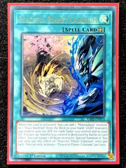 Peaceful Planet Calarium Ultra Rare 1st Edition Mint Card [RA02-EN074] - Image 1
