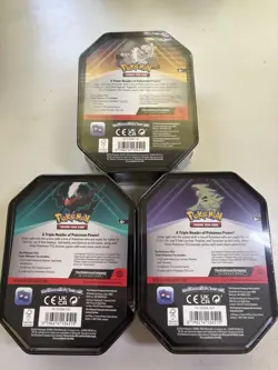 Pokemon Trading Card Game 1 Of Each For A Total Of 3 Power Whammy Trio Tins Set - Image 1