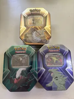 Pokemon Trading Card Game 1 Of Each For A Total Of 3 Power Whammy Trio Tins Set - Image 2