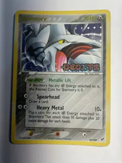 Pokemon TCG English Card ex Deoxys Skarmory 26/107 Reverse Holo LP - Image 1