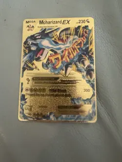 Pokemon Mega Charizard EX Gold Foil Card hp230 - Image 1
