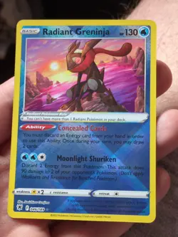 Pokemon TCG Radiant Greninja Holo Card Astral Radiance 046/189 NM - Image 2