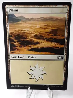 MTG - M15 - Plains - #253 - Lightly Played - Image 1