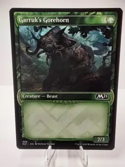 MTG - M21 - Garruk's Gorehorn - Showcase - #306 - Near Mint - Image 1