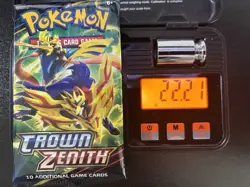 Pokemon Crown Zenith Booster Pack Sealed 22.21g 3.74mm - Image 1