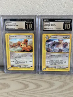 Pokemon CGC Pristine 10 Teddiursa Ursaring Skyridge 109 110/144 E Reader Slab - Image 1
