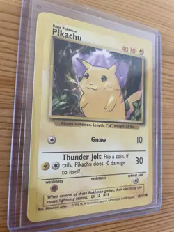 Pokemon TCG Pikachu Yellow Cheeks 58/102 Base Set Rare NM Near Mint - Image 2