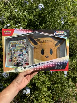 Pokemon Prismatic Evolutions Accessory Pouch Special Collection SEALED - Image 1