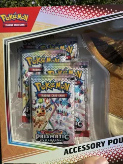 Pokemon Prismatic Evolutions Accessory Pouch Special Collection SEALED - Image 2