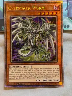 Yugioh 1x Cyberdark Wurm Quarter Century ALIN-EN027 Alliance Insight 1st Ed NM - Image 1