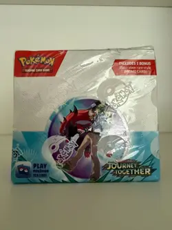 Pokemon Journey Together Enhanced Booster with Box Topper Promo Card - Image 1