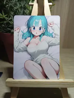 Bulma Dragon Ball Waifu Goddess Story Fan Art Anime Card Carte - Image 1