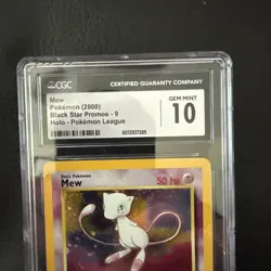 CGC 10 GEM MINT Mew # 9 HOLO WOTC Black Star Promo Pokemon Card - Image 3