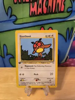 Hoothoot 60/111 1st Edition Neo Genesis Pokemon Card TCG Vintage Common - MP - Image 1