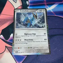 Cobalion 066/086 Holo BLACK BOLT Near Mint + Pokemon Card - Image 1