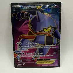 Pokemon TCG Toxicroak-EX Flashfire 102/106 Holo Full Art Ultra Rare HP DMG Card - Image 1