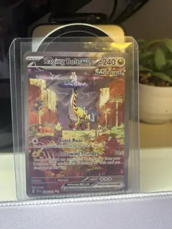 Pokemon TCG Raging Bolt EX Scarlet & Violet Temporal Forces 208/162 Holo Card - Image 1