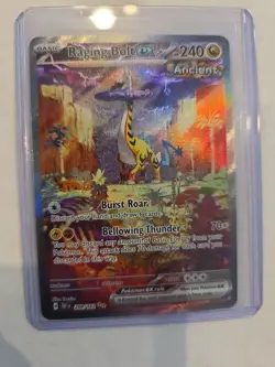 Pokemon TCG Raging Bolt EX Scarlet & Violet Temporal Forces 208/162 Holo Card - Image 1