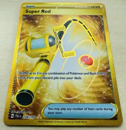 Super Rod 276/193 - 2023 Paldea Evolved Gold Hyper Rare Pokemon TCG Card [NM] - Image 2
