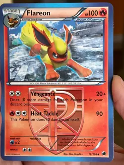POKEMON FLAREON #12/116 UNCOMMON PLASMA FREEZE LP CARD - Image 1