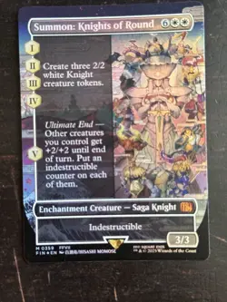 MTG Final Fantasy English Summon: Knights of Round Borderless 0359 Foil - Image 1