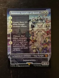 MTG Final Fantasy English Summon: Knights of Round Borderless 0359 Foil - Image 1