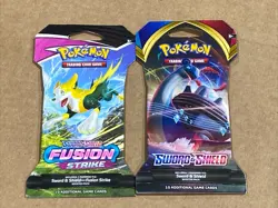 Pokemon TCG Sword & Shield | Fusion Strike | Sleeved Booster 2-Pack New 820650809170 - Image 1
