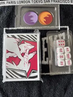 Pokemon White Flare Sleeves x65 With Dice And Condition Markers Brand New Sealed - Image 1