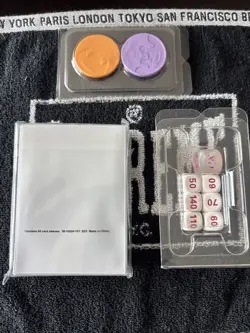 Pokemon White Flare Sleeves x65 With Dice And Condition Markers Brand New Sealed - Image 4