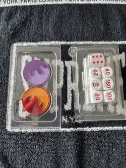 Pokemon White Flare Sleeves x65 With Dice And Condition Markers Brand New Sealed - Image 5