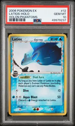 2006 POKEMON EX HOLON PHANTOMS #12 LATIOS-HOLO PSA 10 - Image 1