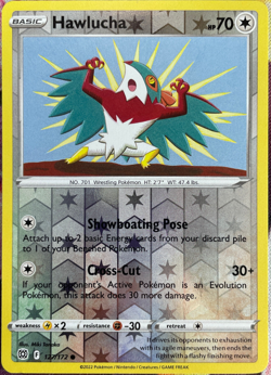 Hawlucha Reverse Holo - 127/172 - Brilliant Stars Pokemon 2022 - Image 1