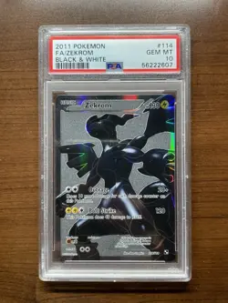 Pokemon Zekrom Black & White Full Art Grey Background #114 PSA 10 Gem Mint - Image 1