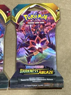 Pokemon TCG Sword & Shield | Darkness Ablaze | Sleeved Booster 2-Pack New - Image 3