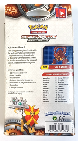 Pokemon XY Steam Siege Gears Of Fire Theme Deck Volcanion New Sealed - Image 4
