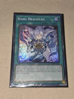 Yugioh Rahu Dracotail JUSH-EN009 Collector's Rare 1st Edition NM - Image 1