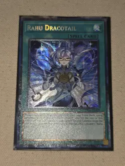 Yugioh Rahu Dracotail JUSH-EN009 Collector's Rare 1st Edition NM - Image 2