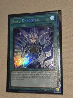 Yugioh Rahu Dracotail JUSH-EN009 Collector's Rare 1st Edition NM - Image 5