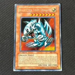 Blue-Eyes Toon Dragon English Secret Rare 1st MRL-000 Yu-Gi-Oh! Yugioh VG-LP - Image 1