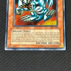 Blue-Eyes Toon Dragon English Secret Rare 1st MRL-000 Yu-Gi-Oh! Yugioh VG-LP - Image 3