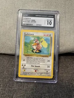 Farfetch'd 27/102 Base Set Pokemon Card CGC 10 Gem Mint - Image 1
