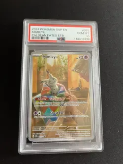 Mimikyu 075 SVP PSA 10 GEM MINT Pokemon Illustration Rare Paldean Fates ETB - Image 1
