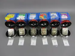 Pokemon 1999 Burger King 23k Gold Plated Cards & Balls Blue Complete Set of 6 - Image 1