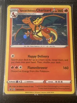 Pokemon TCG Special Delivery Charizard Promo Card SWSH075 Holo - Sealed - Image 1